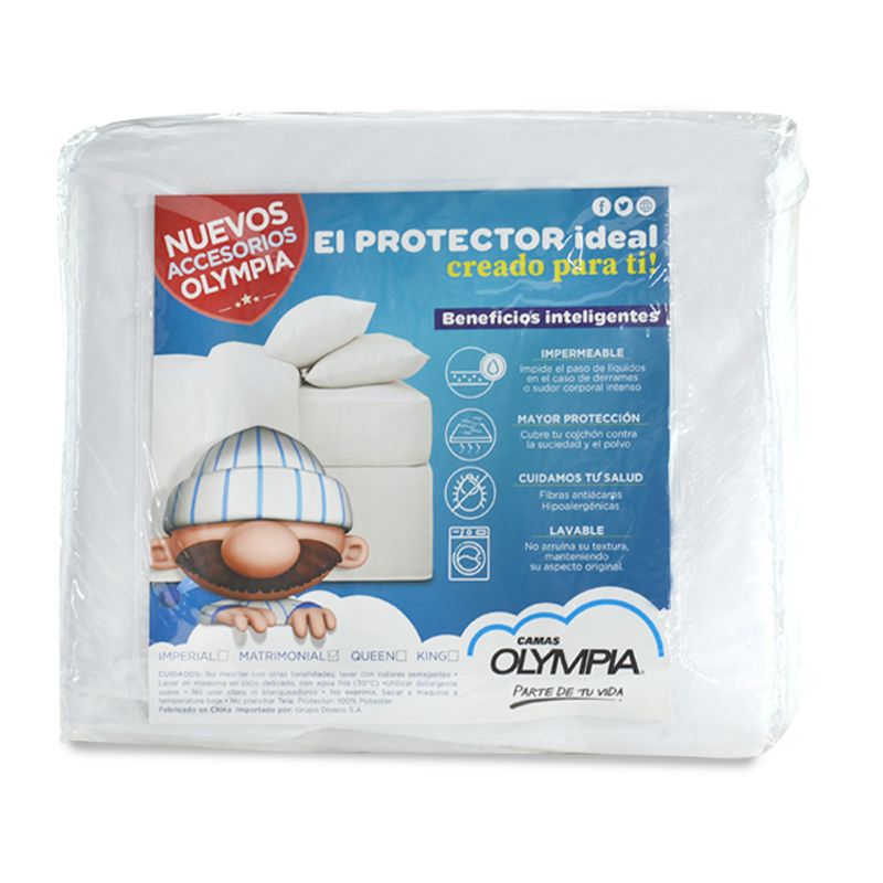 Protector-de-colchon-Queen-Size-Olympia-Dream-Team-impermeable