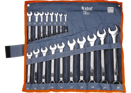 Set de Llaves Extol Cola Corona 17 Pzs