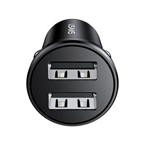 Plug cargador de Carro Doble Usams USB 2.4a de Carga rápida CC114