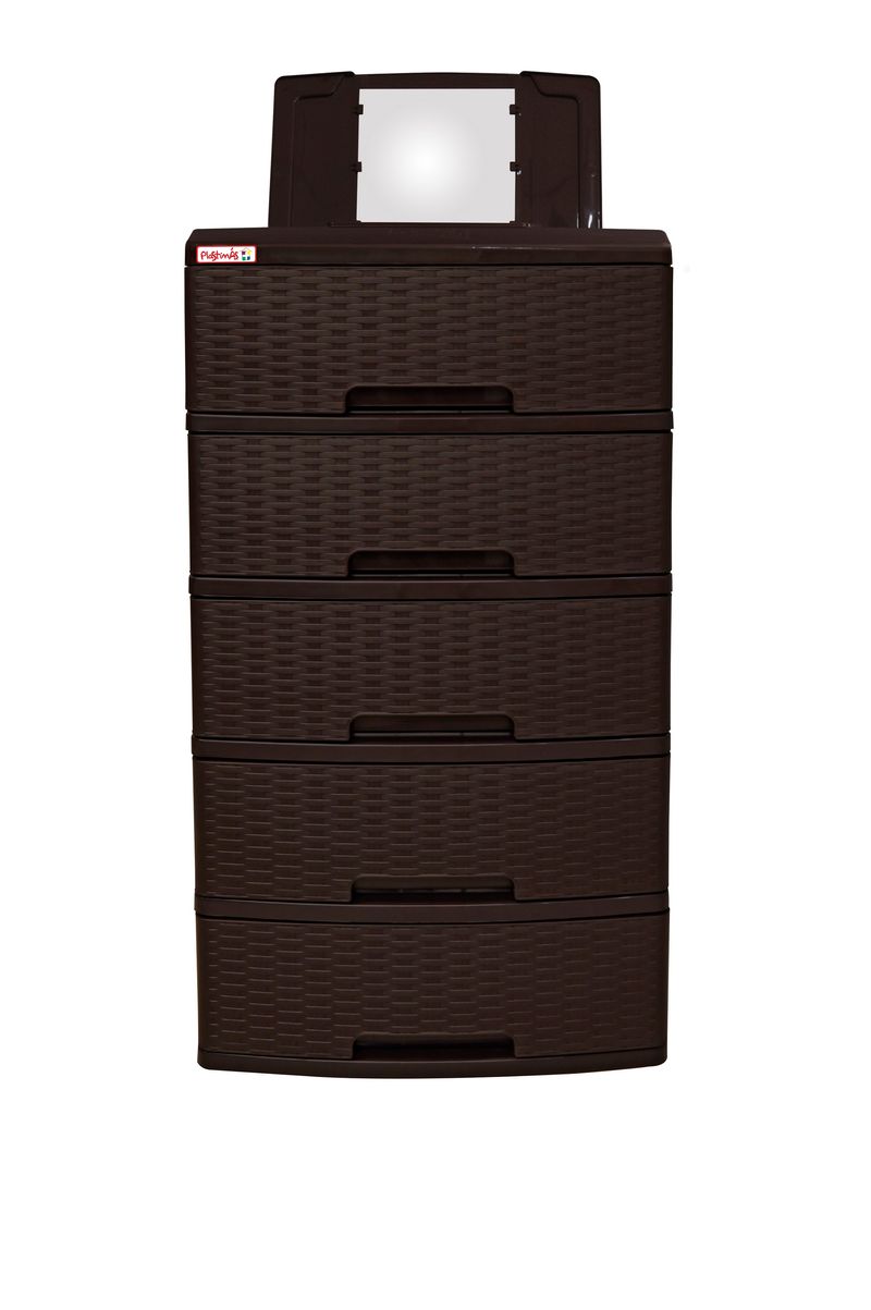 Gavetero Vanity Plastimas - Rattan - Cafe