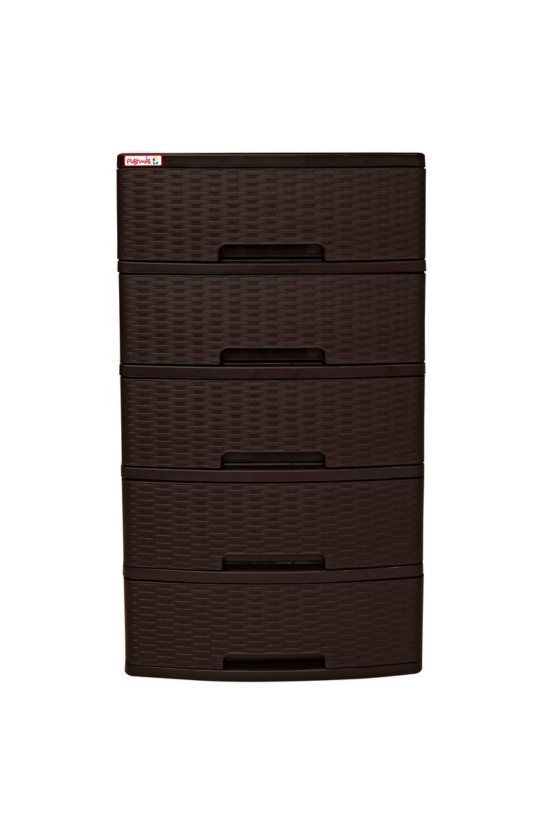 Gavetero Clasico Plastimas - 5N - Rattan - Cafe