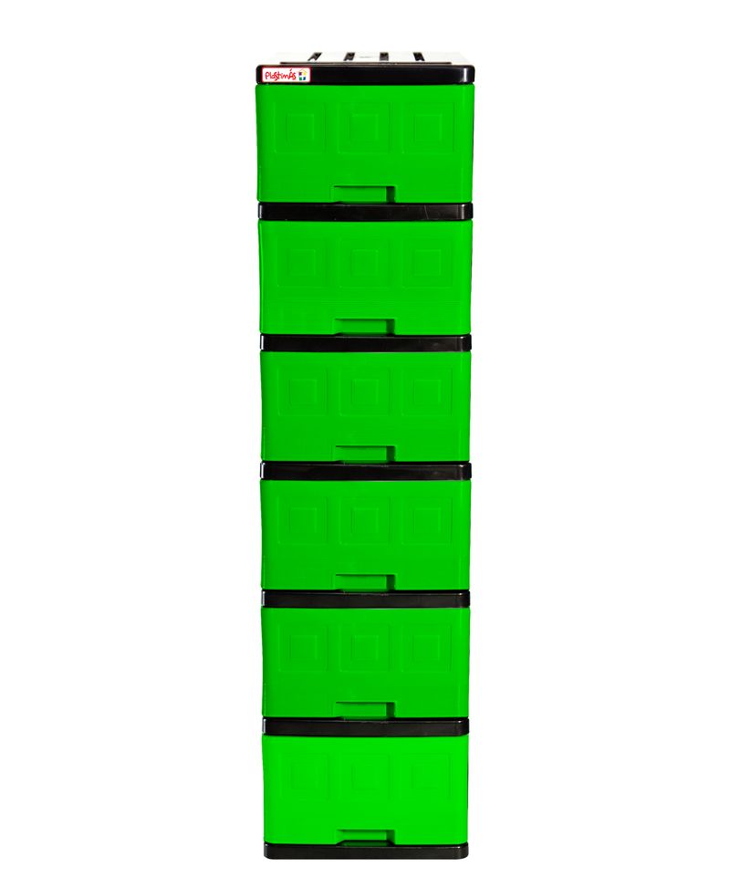 Gavetero Plastimas 6 Mediano - Verde Eléctrico