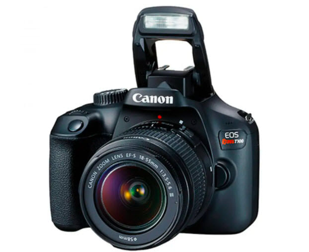 Cámara Canon Rebel T100 18-55mm Kit Premium