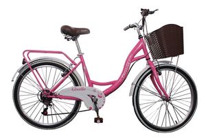 Bicicleta tipo Californiana para Dama Giselle R-24 Rosa