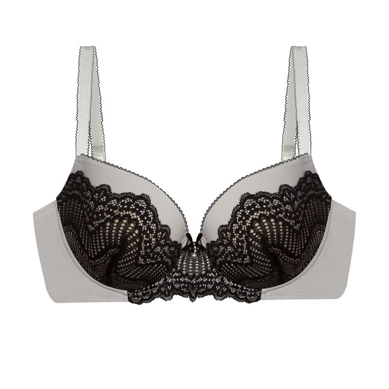 Brasier Curvation Talla 38B Sólido con Encaje Vino