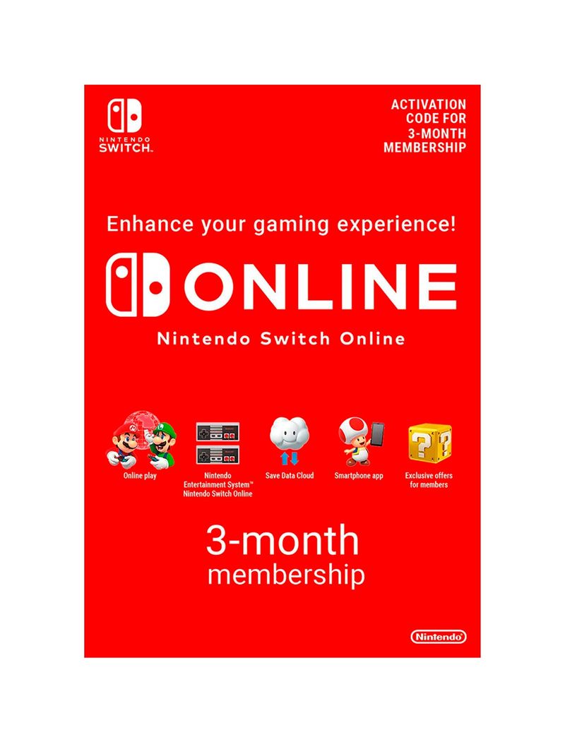 Tarjeta de contenido Nintendo eShop de 3 meses