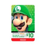 Tarjeta de contenido Nintento eShop de $10