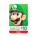 Tarjeta de contenido Nintento eShop de $10