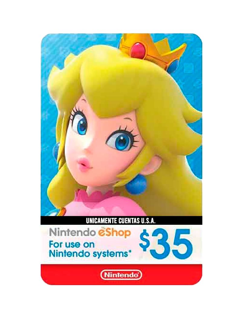 Tarjeta de contenido Nintento eShop de $35 Dolares