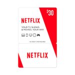Tarjeta de contenido Netflix de $30