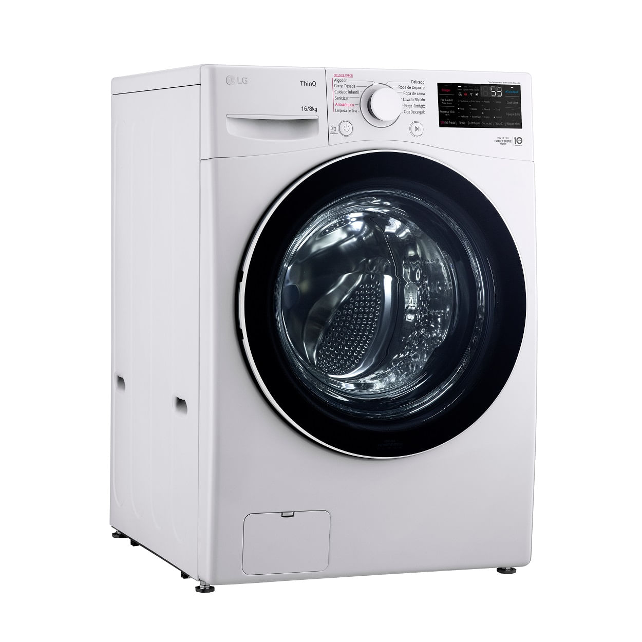 Combo de lavadora y secadora de 35 libras, 2 en 1, Motor Inverter Direct  Drive, LG WD16WG2S6. - Guatemala
