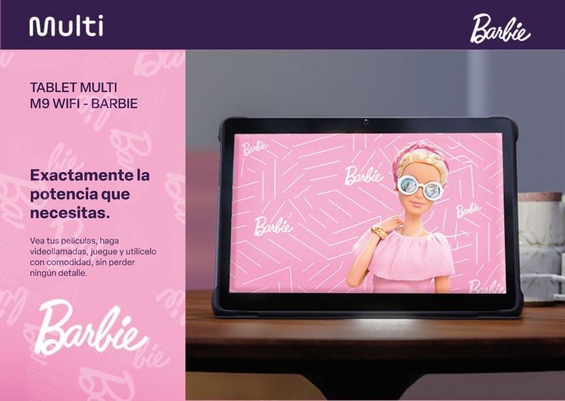 Tablet Multilaser edición Barbie de 9" NB620 4GB Ram 64GB Rom